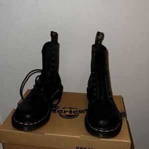 Dr. Martens 1460 W Black Nappa Boots – UK 4 / US Women’s 6 / EU 37 – With Box